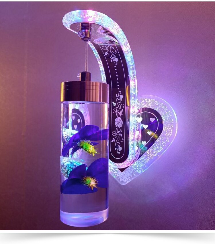 DIY LED 벽 브래킷 조명 현대 작은 램프 거실 장식 침실 북유럽 스타일 마른 꽃과 20 색 - imaget 6