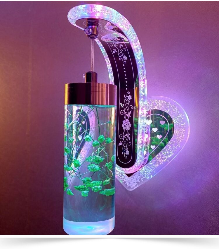 DIY LED 벽 브래킷 조명 현대 작은 램프 거실 장식 침실 북유럽 스타일 마른 꽃과 20 색 - imaget 8
