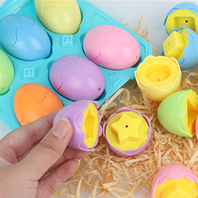 Đồ Chơi Montessori Cho Bé Trứng Thông Minh 3D Đồ Chơi Xếp Hình Cho Trẻ Em Học Giáo Dục Màu Sắc Hình Dạng Phù Hợp Với Trứng Đồ Chơi Lễ Phục Sinh Quà Tặng - Ảnh 3