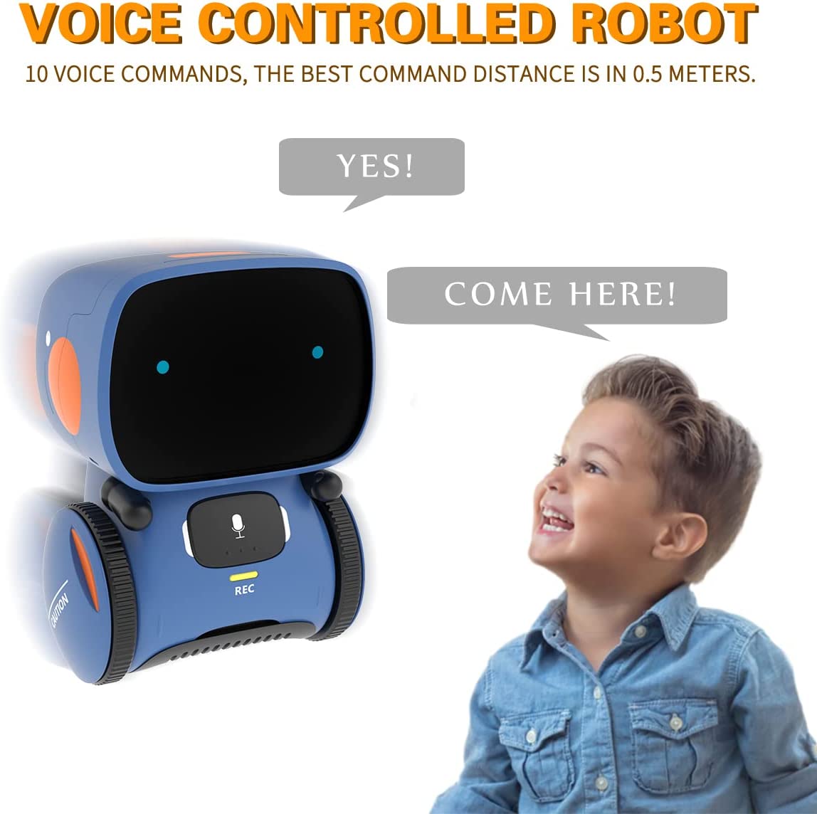 Emo Robot Smart Robots Dance Voice Command Sensor, Singing, Dancing, Repeating Robot Toy for Kids Boys and Girls Talkking Robots - Ảnh 4
