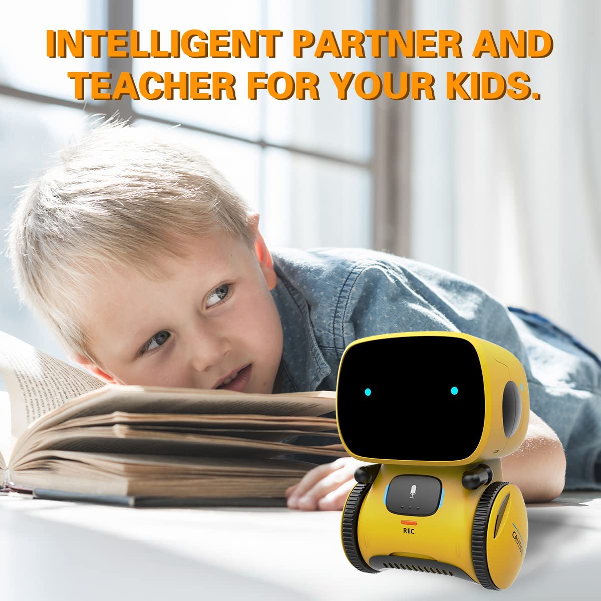 Emo Robot Smart Robots Dance Voice Command Sensor, Singing, Dancing, Repeating Robot Toy for Kids Boys and Girls Talkking Robots