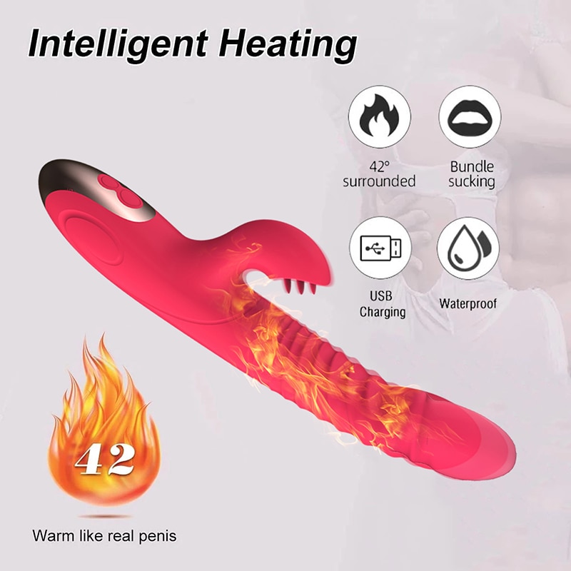 G Spot Vibrator Sex Toy for Women Dildo Vagina Clitoris Massager 7*7 Speeds Vibrating Dildo with Sucking Adult Sex Toys - Ảnh 3
