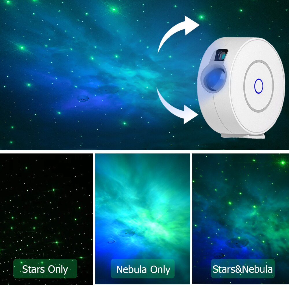 Galaxy Projector Stars Projector Starry Sky Disco Light Smart App Controlled Laser Lamp Bedroom Decor Gift Space Nightlight