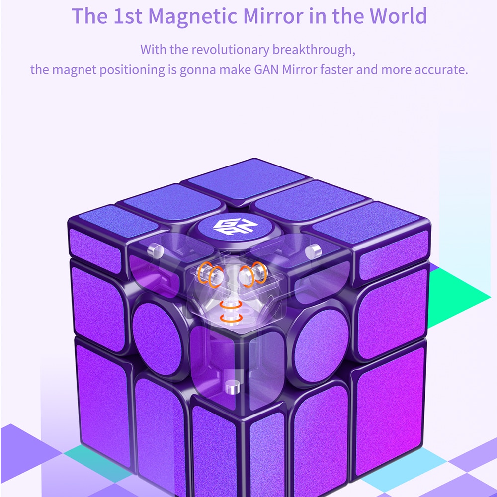 GAN 미러 M UV 코팅 자기 매직 큐브 3X3X3 3x3 전문 속도 퍼즐 Fidget 어린이 장난감 특수 자석 Cubo Magico