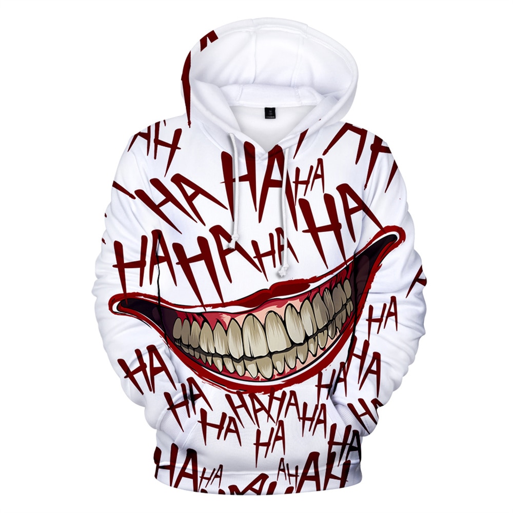 Haha 조커 3D 인쇄 스웨터 후드 남성/여성 힙합 재미 있은 가을 Streetwear 3D 조커 후드 티 셔츠 커플 의류