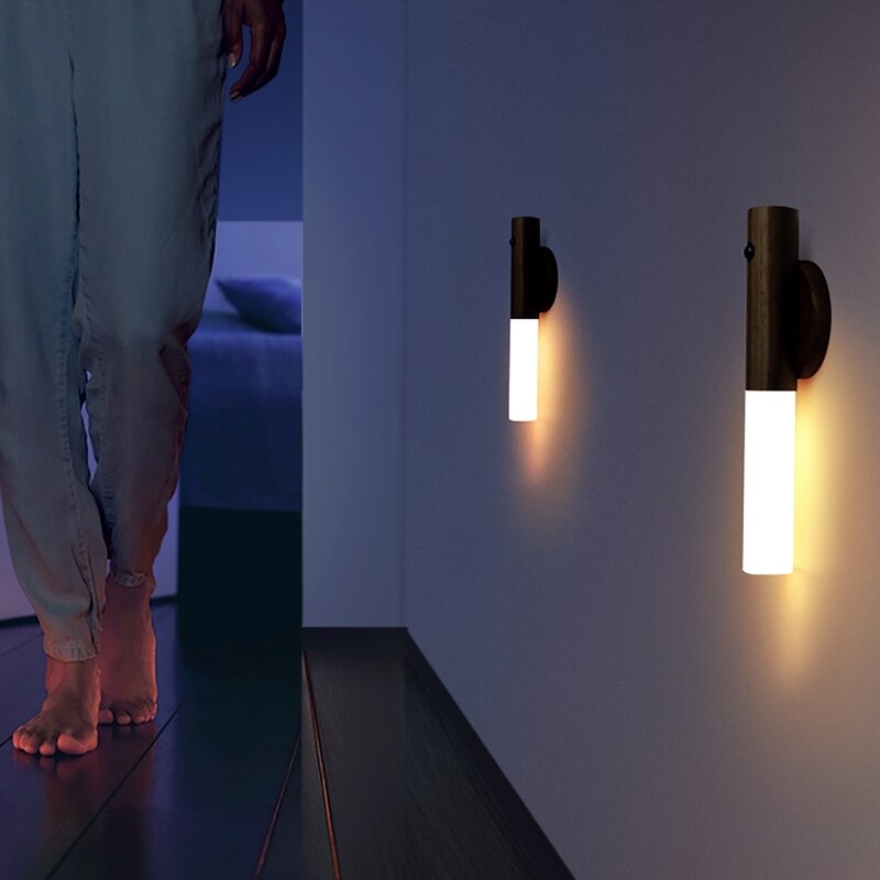 Home Wireless Magnetic Wall Hanging Corridor LED Light Auto Sensor Motion Lamp - Images 5