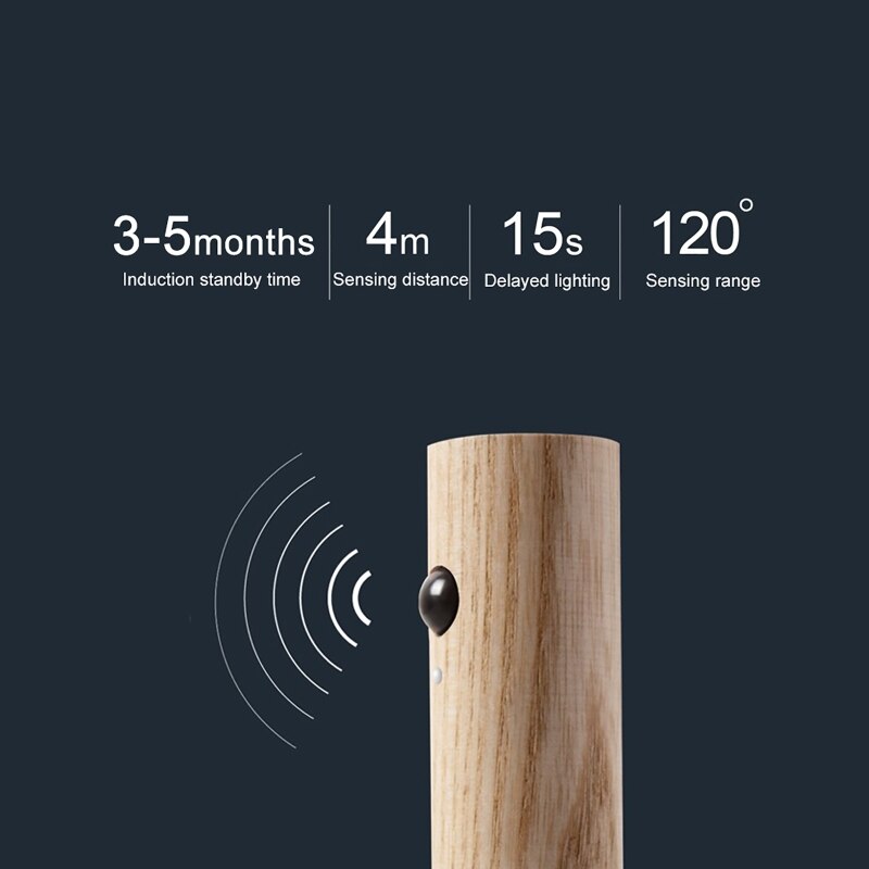 Home Wireless Magnetic Wall Hanging Corridor LED Light Auto Sensor Motion Lamp - Images 7