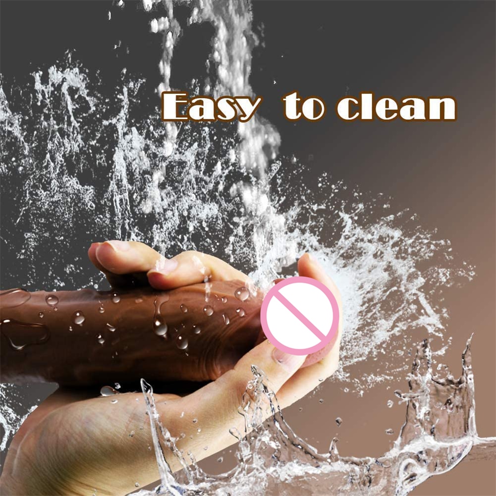 Bán chạy Đồ chơi tình dục dương vật giả khổng lồ Silicone mềm y tế cho thủ dâm Đường kính 3,8 cm - Ảnh 4