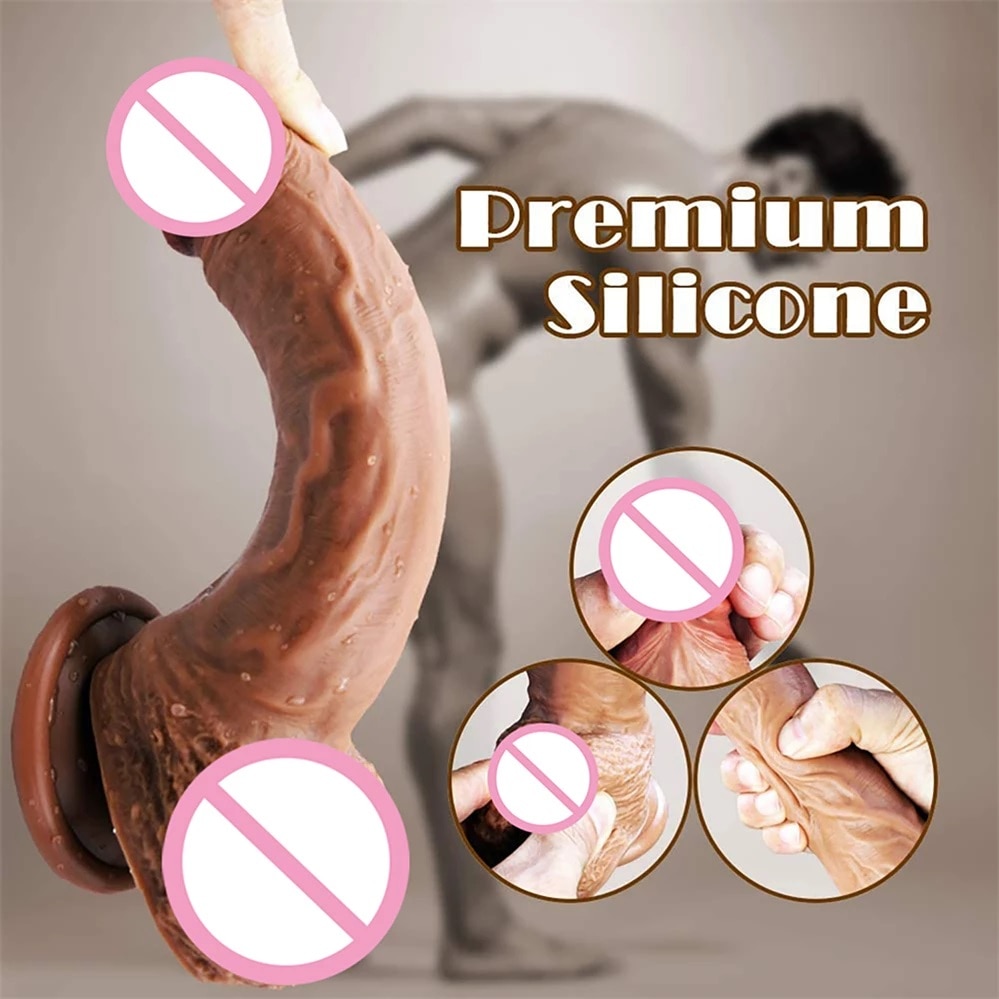 Bán chạy Đồ chơi tình dục dương vật giả khổng lồ Silicone mềm y tế cho thủ dâm Đường kính 3,8 cm - Ảnh 3
