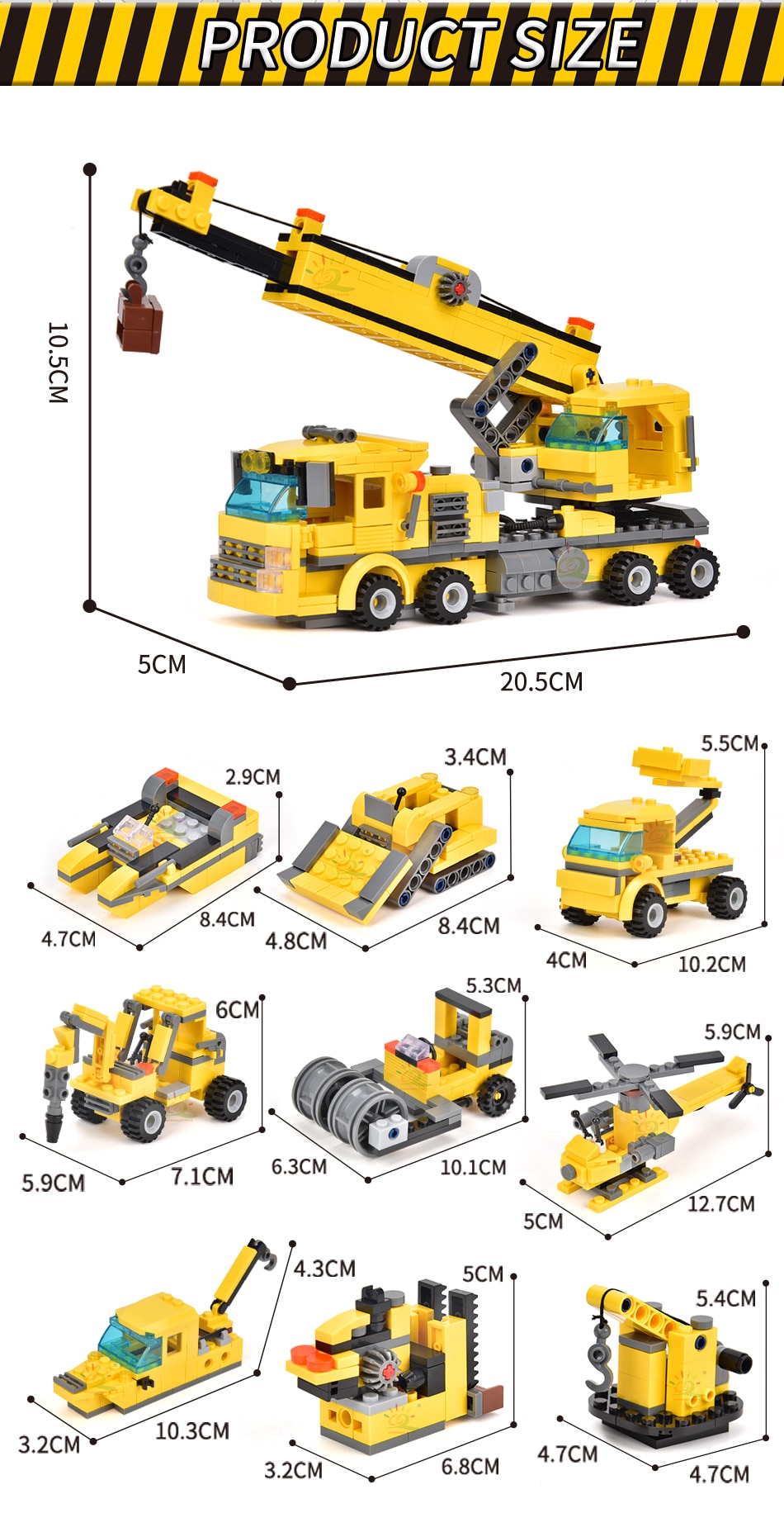 HUIQIBAO ĐỒ CHƠI 693 chiếc 8in1 Kỹ Thuật Xe Khối Xây Dựng Cần Cẩu Xe Ủi Xe Thành Phố Gạch Xây Dựng Bộ Dành Cho Trẻ Em Kids - Ảnh 3