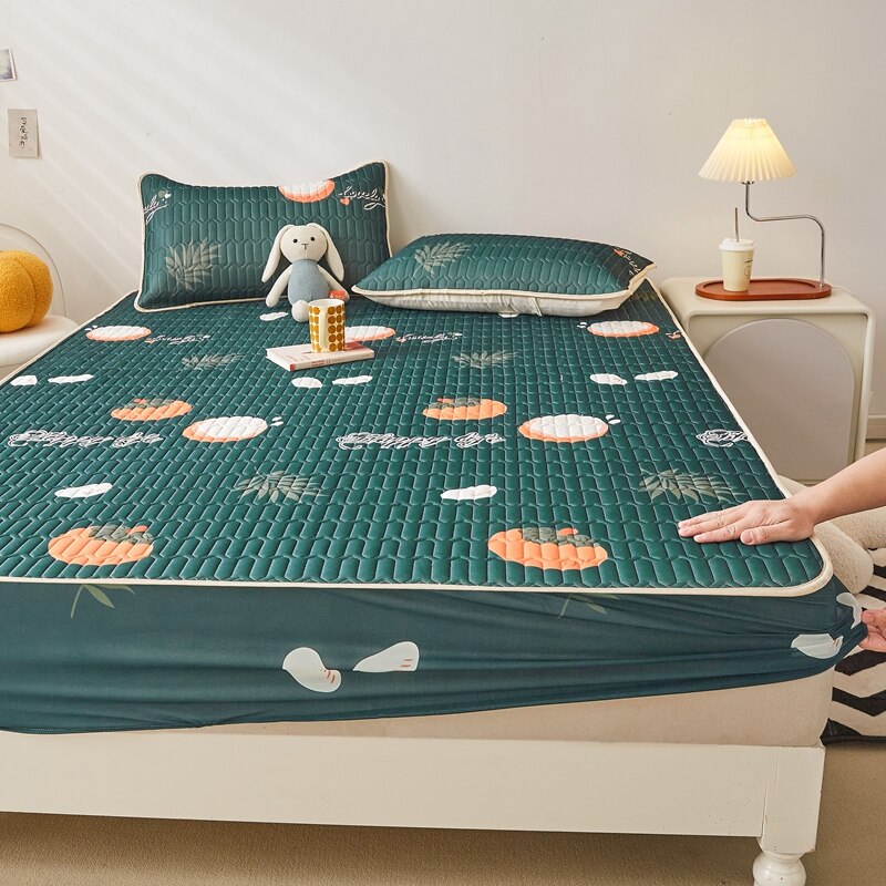 Ice Cool Bed Mat Fitted Sheet Comfortable Latex Summer Sleep Mattress Topper Bedspreads Cover Queen Size Bed Linen for Bedroom - Images 30