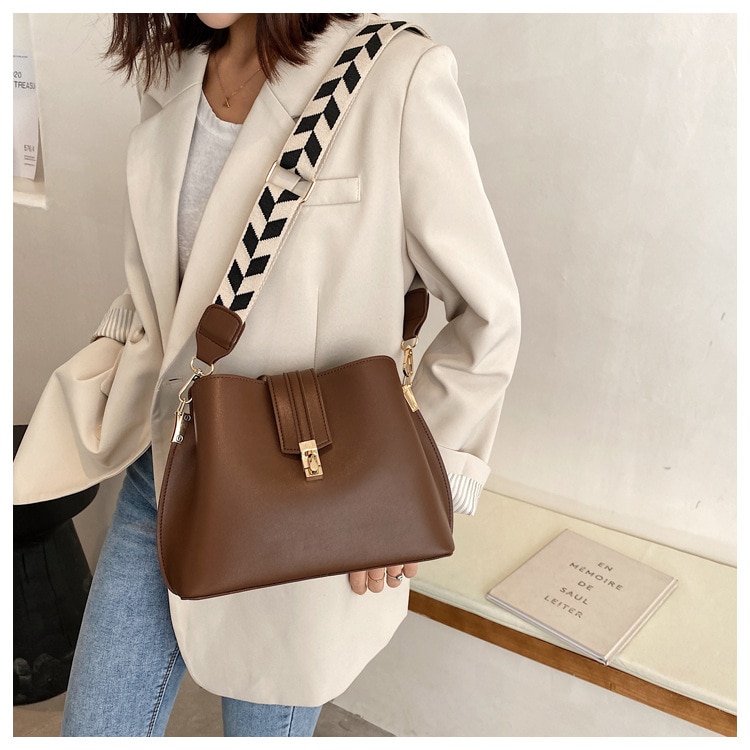 Tấn Yide Vintage Đơn Giản Nhỏ Da PU Túi Đeo Chéo Cho Nữ 2023 Nhà Thiết Kế Thời Trang Nữ Màu Đen Sang Trọng Túi Xách Đeo Vai - Ảnh 22
