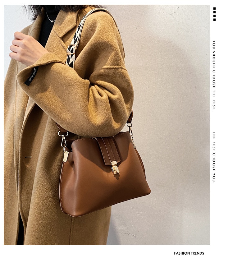 Tấn Yide Vintage Đơn Giản Nhỏ Da PU Túi Đeo Chéo Cho Nữ 2023 Nhà Thiết Kế Thời Trang Nữ Màu Đen Sang Trọng Túi Xách Đeo Vai - Ảnh 1