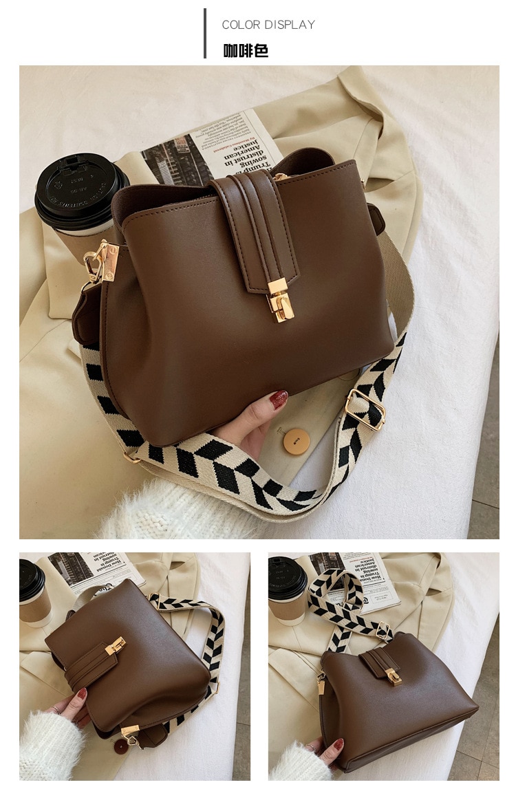 JIN YIDE 여성을위한 빈티지 간단한 작은 PU 가죽 양동이 Crossbody 가방 2023 디자이너 패션 레이디 럭셔리 블랙 숄더 핸드백 - imaget 3 JIN YIDE 여성을위한 빈티지 간단한 작은 PU 가죽 양동이 Crossbody 가방 2023 디자이너 패션 레이디 럭셔리 블랙 숄더 핸드백 - imaget 3