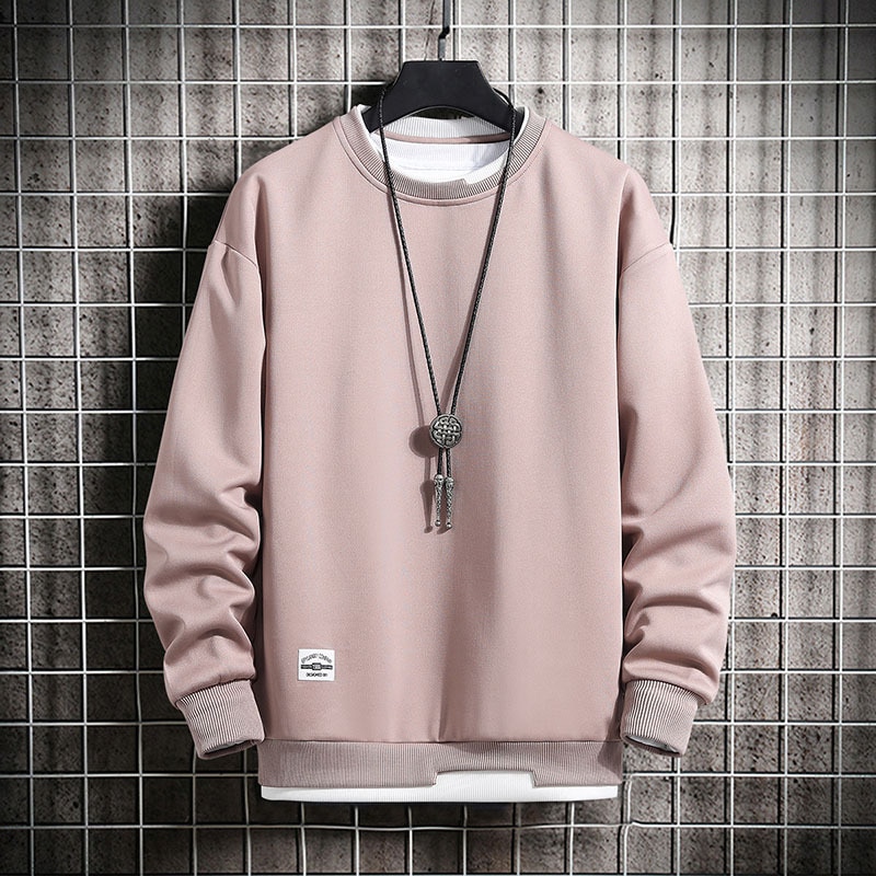 Khoác Nam Áo Nỉ Hoodie Nam Giả Hai Mảnh Nhiều Màu Cổ Tròn Thời Trang Harajuku Nam Áo Mới 2023