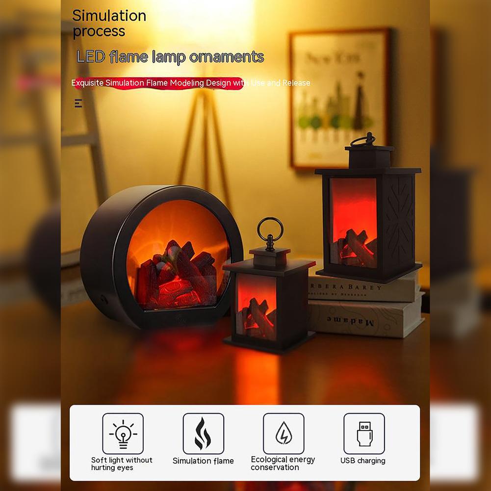 Lãng Mạn Đèn Led Mô Phỏng Ngọn Lửa Thiết Kế Lò Sưởi Đồ Trang Trí Cho Khu Vườn Nhà Biệt Thự Công Viên Trang Trí Trang Trí Phòng Đèn Ngủ Quà Tặng - Ảnh 5