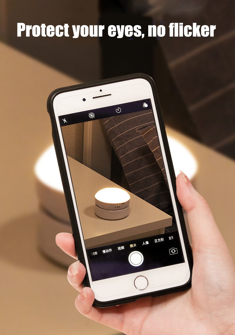 Led Night Light USB Charging Motion Sensor Round Energy-saving Led Lamps Bedroom Sound/Light Control For Corridor Home Bathroom - Images 7