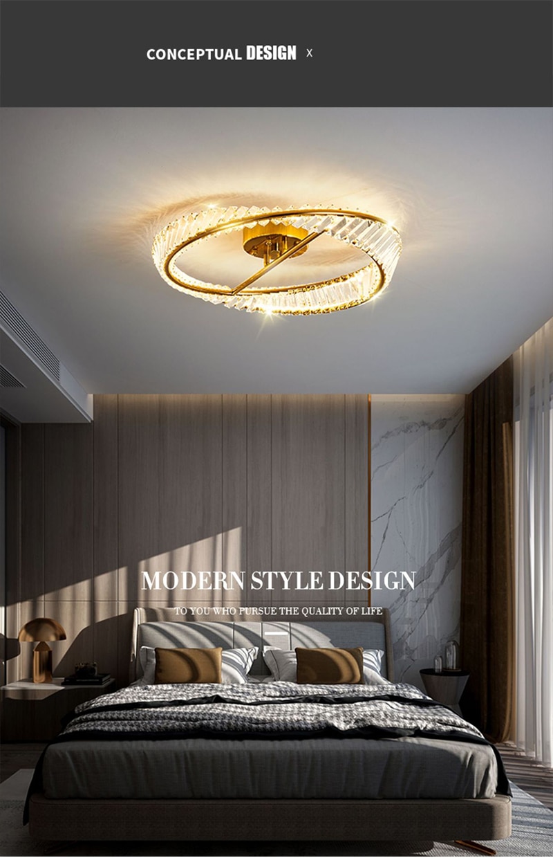 Đèn LED Hiện Đại Sang Trọng Pha Lê Ốp Trần Cho Phòng Khách Phòng Ngủ Trang Trí Nhà Bếp Đèn Chùm Nhà Trong Nhà Đèn Ốp Trần Lustre - Ảnh 1
