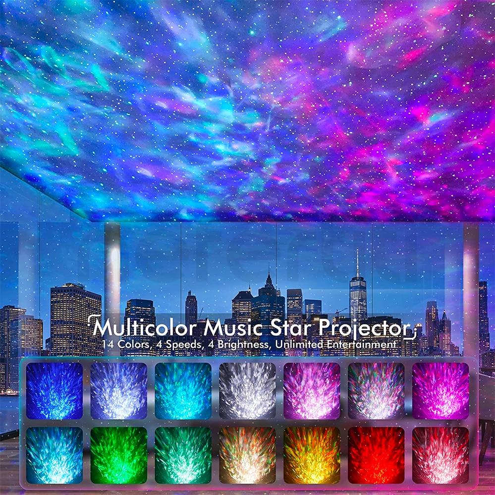 Máy Chiếu NEFERTITI Ngôi Sao Trứng Khủng Long Máy Chiếu Galaxy Tiếng Ồn Trắng Loa Bluetooth LED Đèn Ngủ Cho Trẻ Em Trang Trí Phòng Quà Tặng