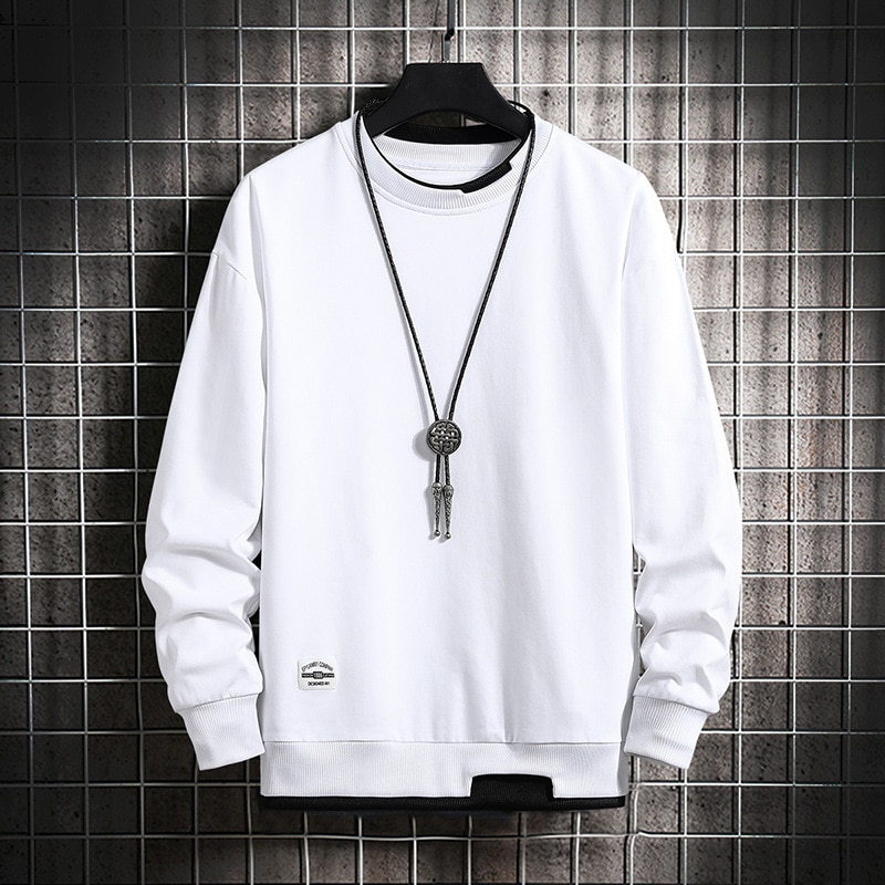 Khoác Nam Áo Nỉ Hoodie Nam Giả Hai Mảnh Nhiều Màu Cổ Tròn Thời Trang Harajuku Nam Áo Mới 2023 - Ảnh 9