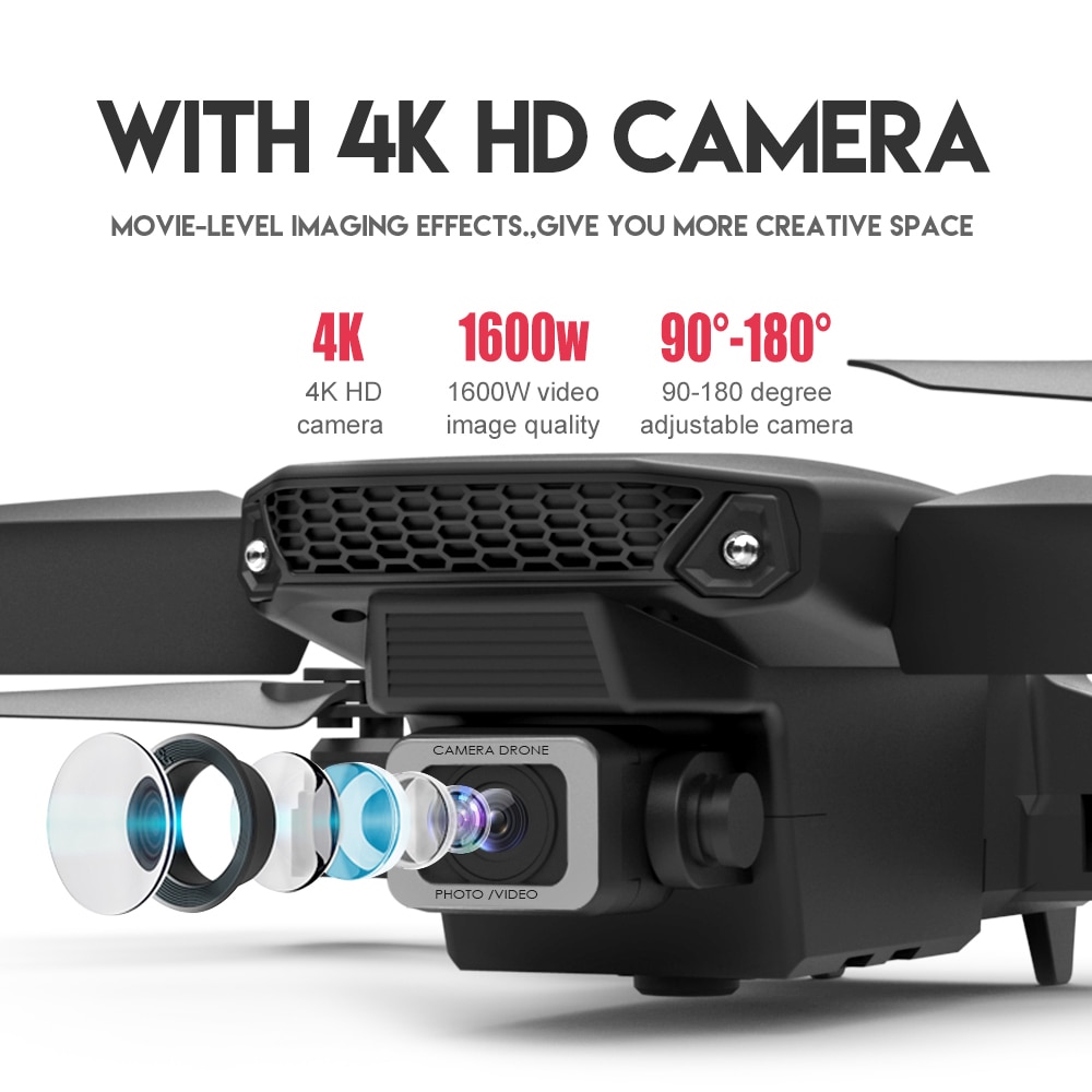 New 2023 E88Pro RC Drone 4K Professinal With 1080P Wide Angle HD Camera Foldable RC Helicopter WIFI FPV Height Hold Gift Toy - Images 7