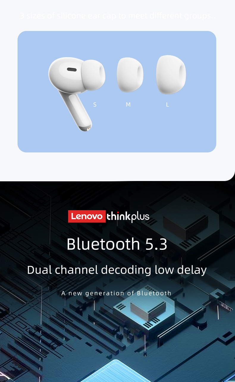 Mới Chính Hãng Lenovo XT88 TWS Tai Nghe Chụp Tai Không Dây Bluetooth 5.3 Âm Thanh Nổi Kép Giảm Tiếng Ồn Bass Điều Khiển Cảm Ứng Tai Nghe Chờ Dài - Ảnh 16