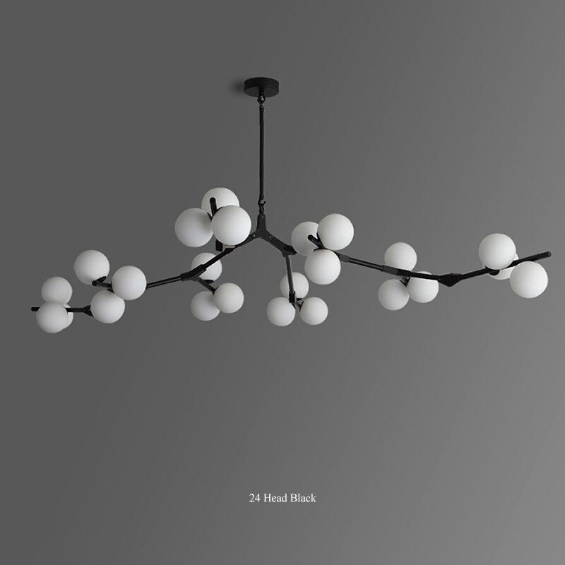 Nordic Black Gold Pendant Light Glass Led Chandelier Living Room Decoration Dining Room Bedroom Indoor Lighting - Images 14