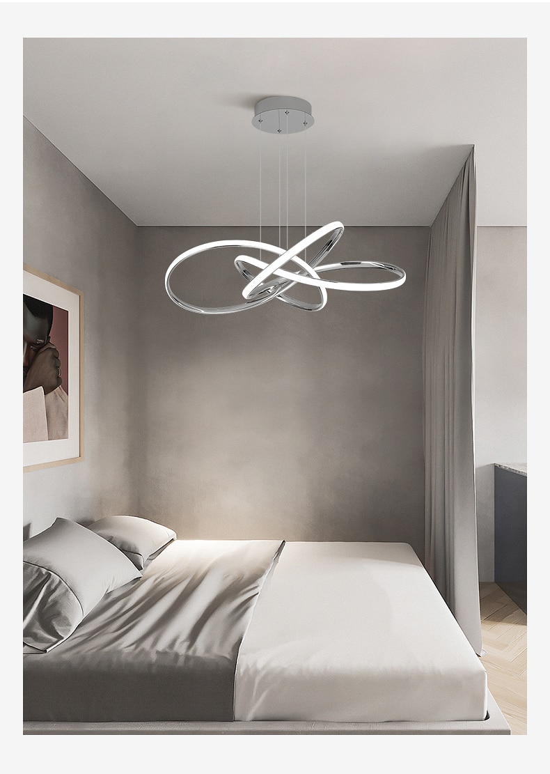 Nordic Minimalist Pendant lights Living Room Geometric Line Lamp Simple Modern Luxury Bedroom Dining Room Chandelier Illuminator - Images 36