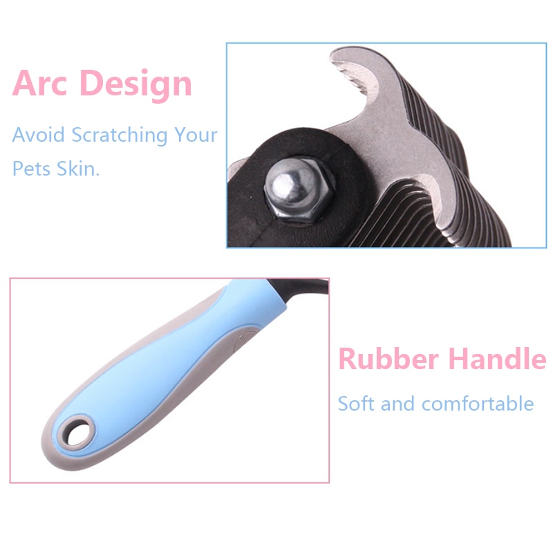 Pets Fur Knot Cutter Dụng cụ chải lông cho chó Chải lông cho mèo Pet Cat Hair Removal Comb Brush Nhà cung cấp sản phẩm vật nuôi hai mặt - Ảnh 10