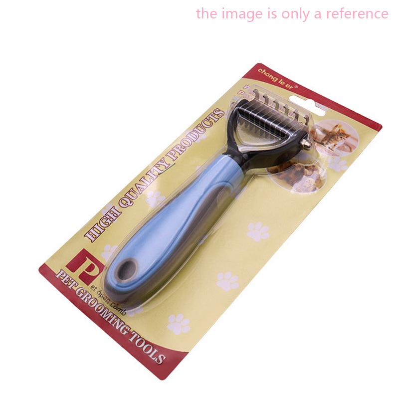 Pets Fur Knot Cutter Dụng cụ chải lông cho chó Chải lông cho mèo Pet Cat Hair Removal Comb Brush Nhà cung cấp sản phẩm vật nuôi hai mặt - Ảnh 15