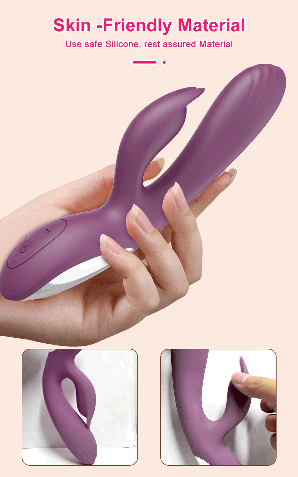 Mạnh Mẽ Điểm G Thỏ Máy Rung Âm Vật Nữ Núm Vú Kép Máy Mát Xa Kích Thích 2 Trong 1 Dương Vật Giả Đồ Chơi Tình Dục Shop Người Lớn Hàng dành Cho Nữ - Ảnh 5