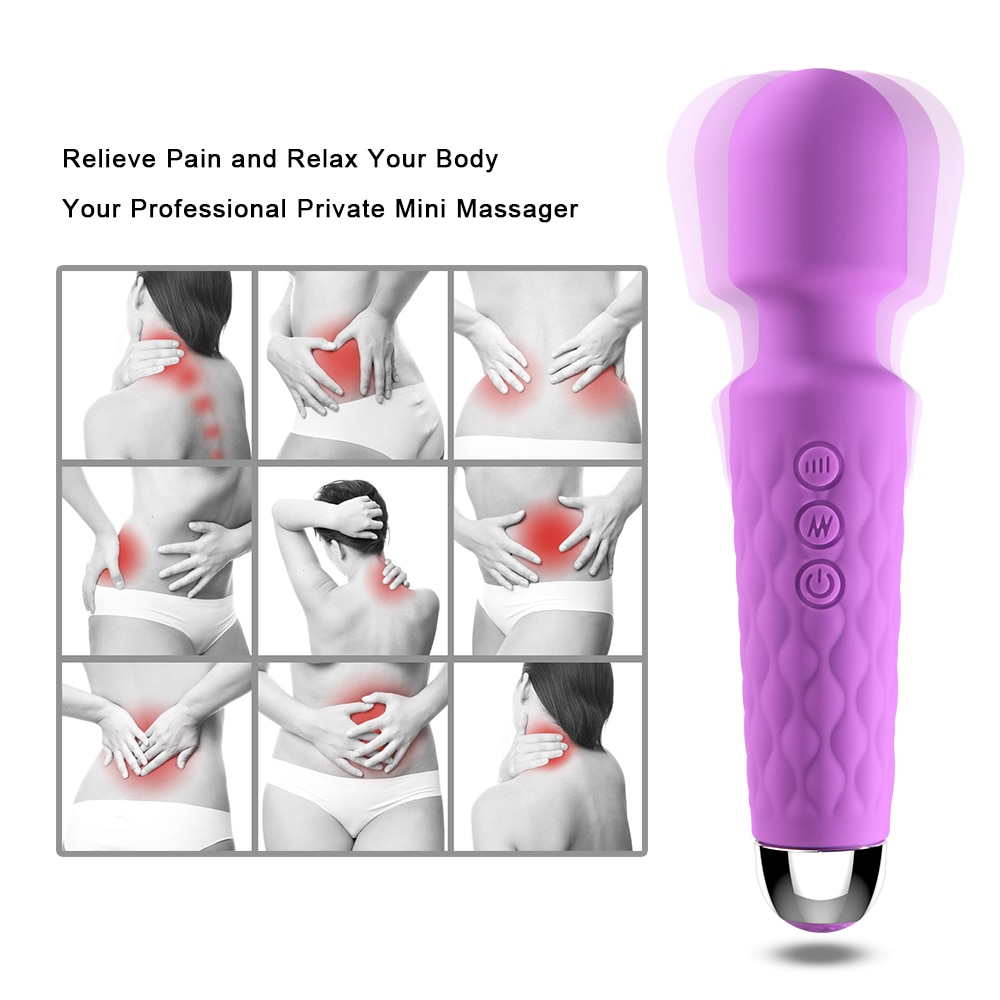 Mạnh Mẽ Cầm Tay Clit Âm Vật Kích Thích Người Lớn Cá Nhân Silicone Đồ Chơi Tình Dục Magic Av Cây Đũa Phép Máy Massage Rung Dành Cho Nữ Nữ - Ảnh 7