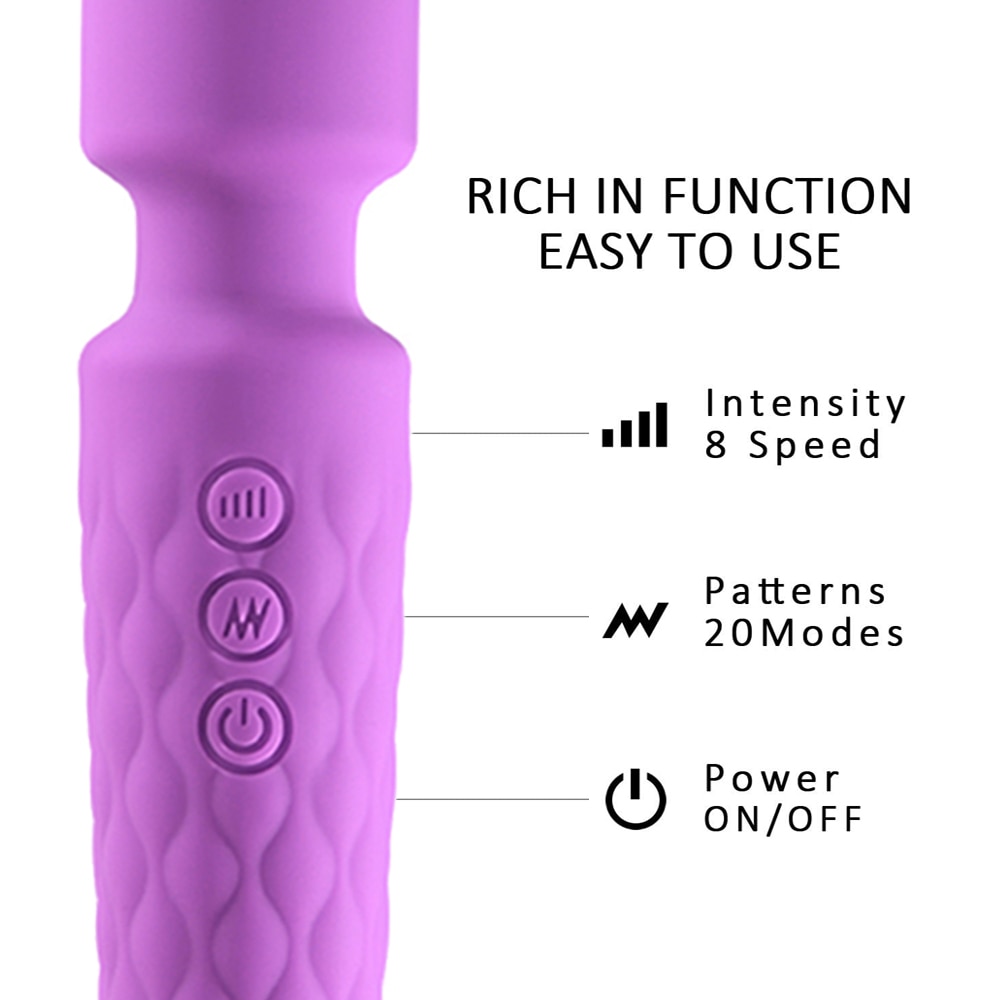 Mạnh Mẽ Cầm Tay Clit Âm Vật Kích Thích Người Lớn Cá Nhân Silicone Đồ Chơi Tình Dục Magic Av Cây Đũa Phép Máy Massage Rung Dành Cho Nữ Nữ - Ảnh 6
