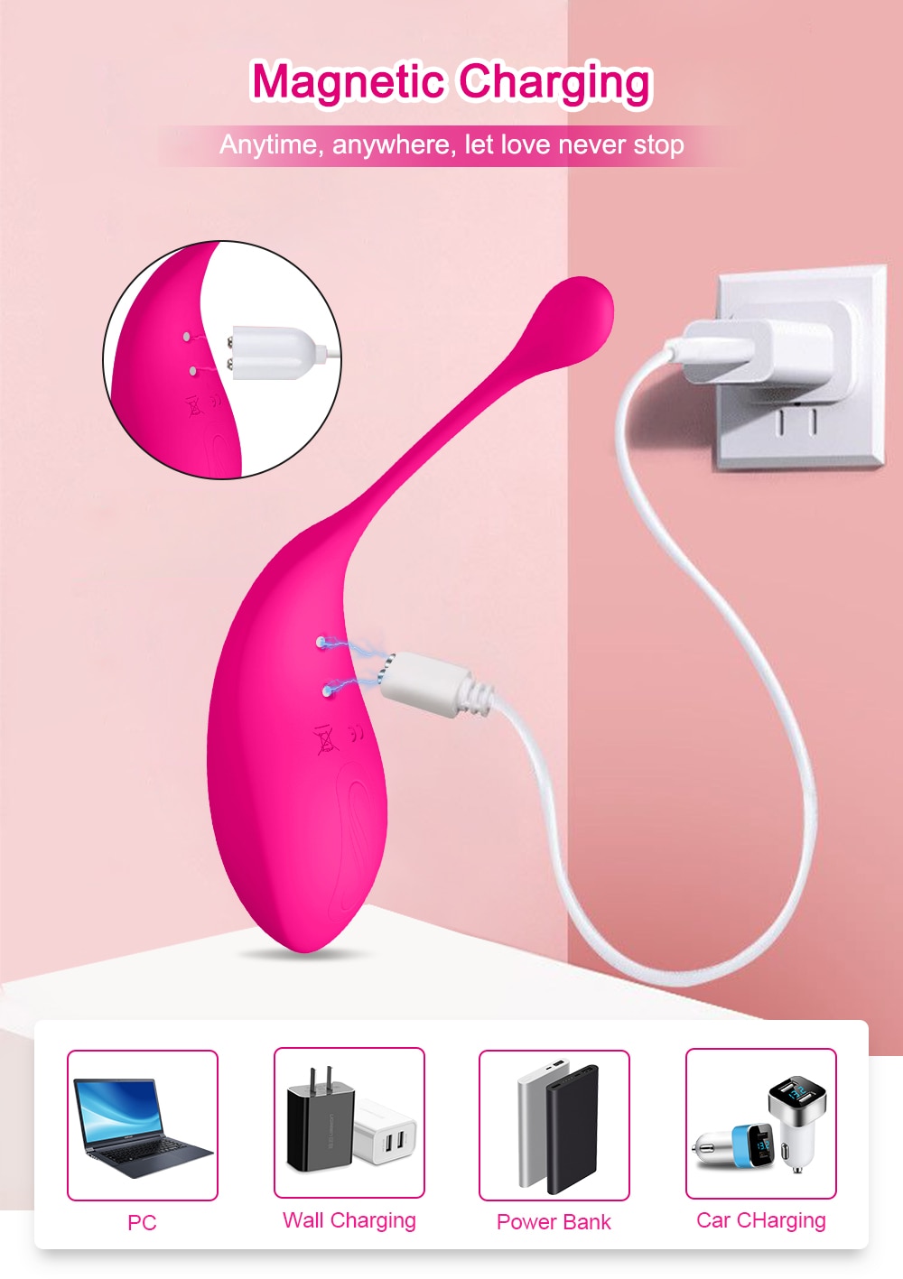 Điều Khiển Từ Xa Máy Rung Không Dây Rung Sạc USB Quần Lót Rung Bóng Điểm G Kích Thích Đồ Chơi Tình Dục Người Lớn Âm Vật - Ảnh 8
