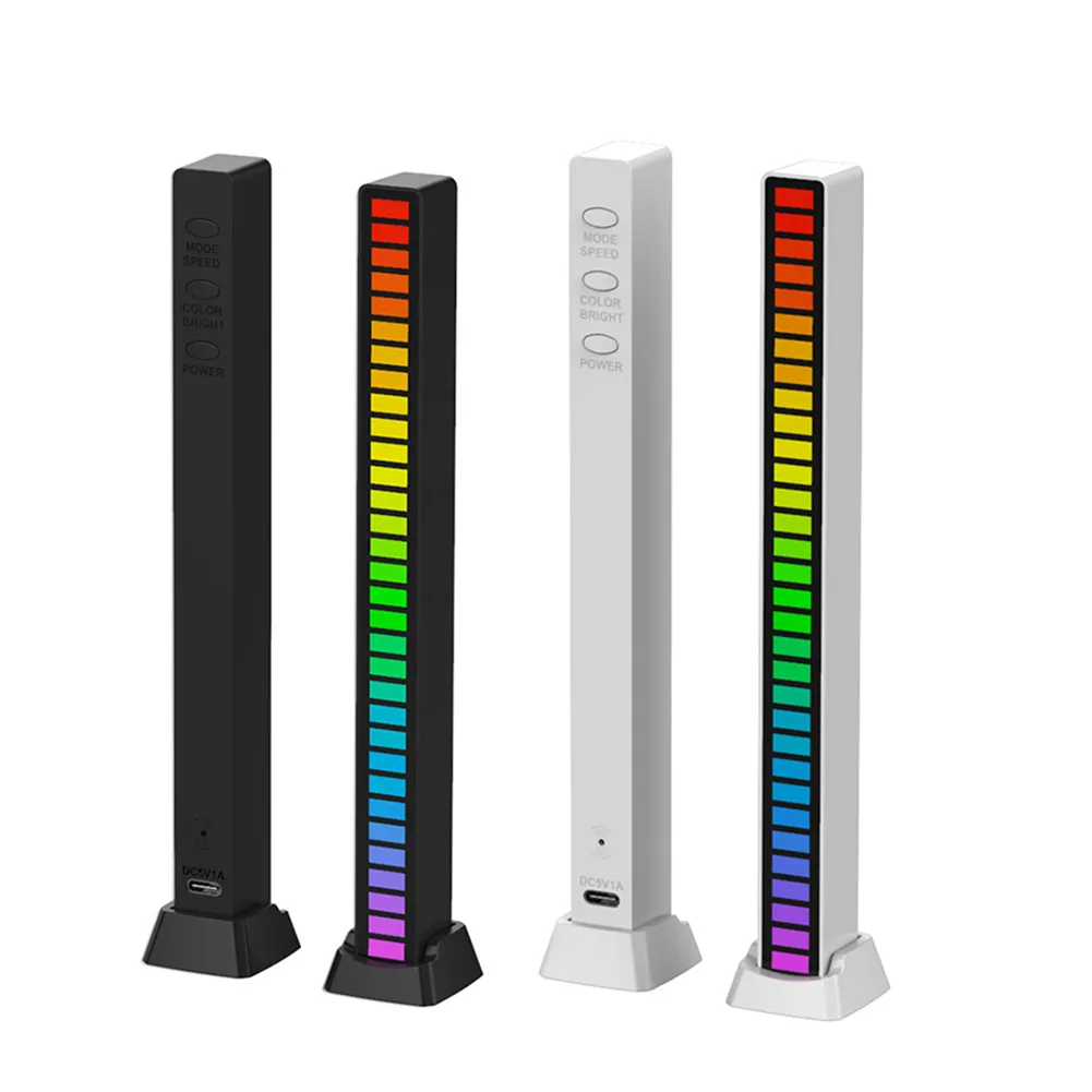 RGB Sound Control Synchronous Rhythm Light Colorful Music Atmosphere Lamp Car Desktop Induction Creative LED Pickup Light