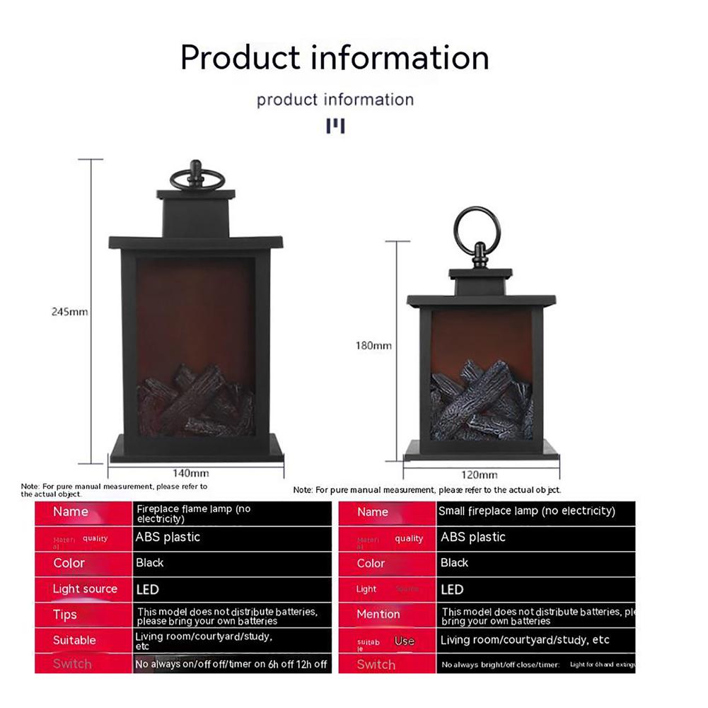 Romantic Led Lamp Simulation Flame Design Fireplace Ornaments For Home Garden Villa Park Decoration Room Decor Night Light Gift