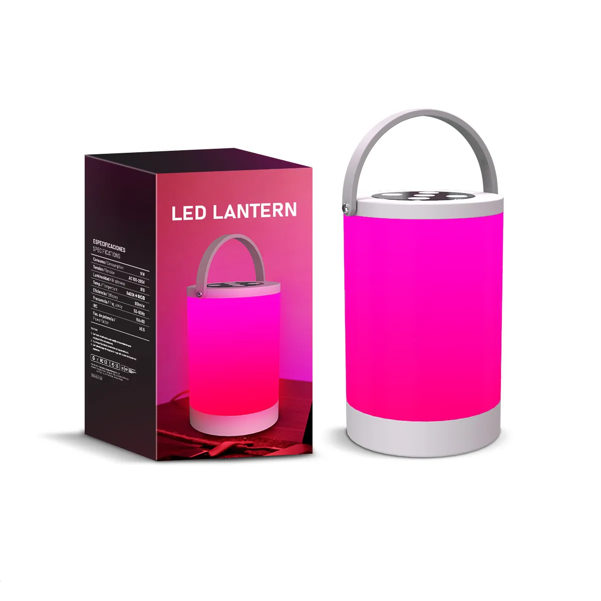 Sáng Tạo Sạc USB Đèn Ngủ LED RGB + Trắng Bầu Không Khí Trang Trí Để Bàn Phòng Ngủ Đầu Giường Neon Đèn Cắm Trại Di Động đèn