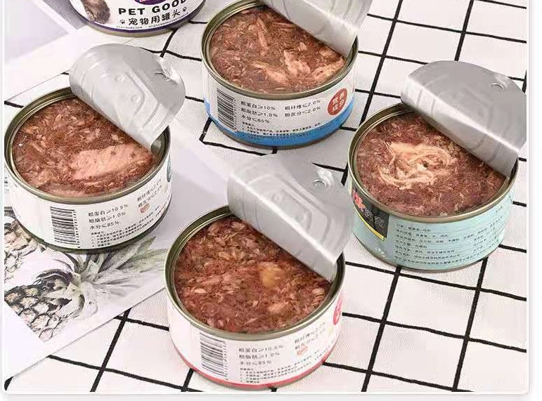 Hải sản cá ngừ cá đóng hộp mèo mèo vỗ béo vỗ béo miếng thịt lớn thức ăn cho mèo cá hộp 170g đồ ăn nhẹ cho mèo - Ảnh 3