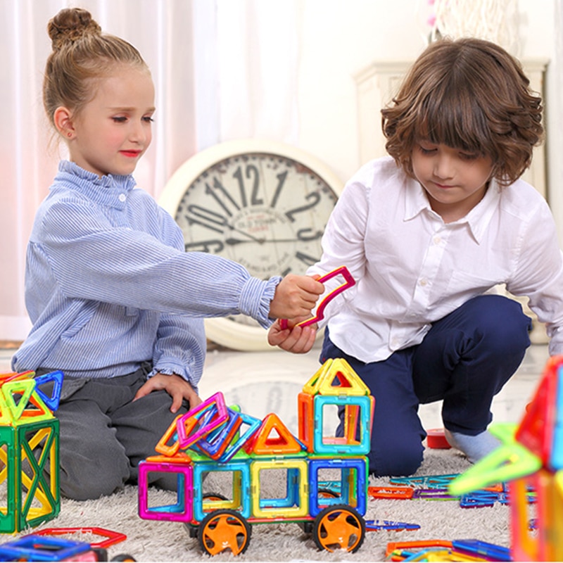 Size Lớn Và Kích Thước Nhỏ Từ Tính Nhà Thiết Kế Nam Châm Khối Xây Dựng Phụ Kiện Giáo Dục Hàm Tạo Đồ Chơi Cho Trẻ Em - Ảnh 1