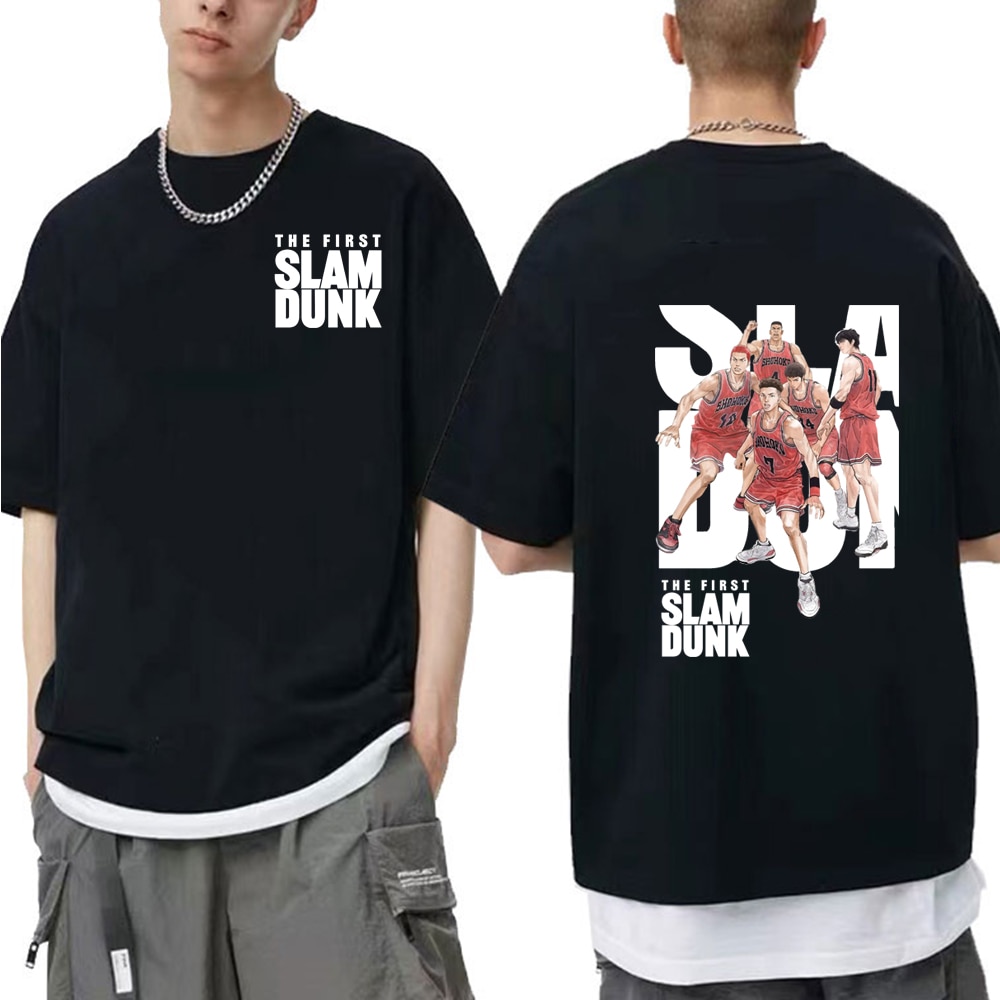 Slam Dunk 일본 애니메이션 첫 번째 T 셔츠 여성 남성 Unisex Streetwear Anime Shirt 인쇄 된 T 셔츠 탑스 - imaget 5