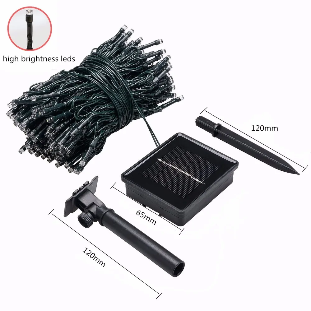Solar String Light Fairy Garden Waterproof Outdoor Lamp 5/712/22M 6V Garland For Christmas Xmas Holiday Party Home Decoration