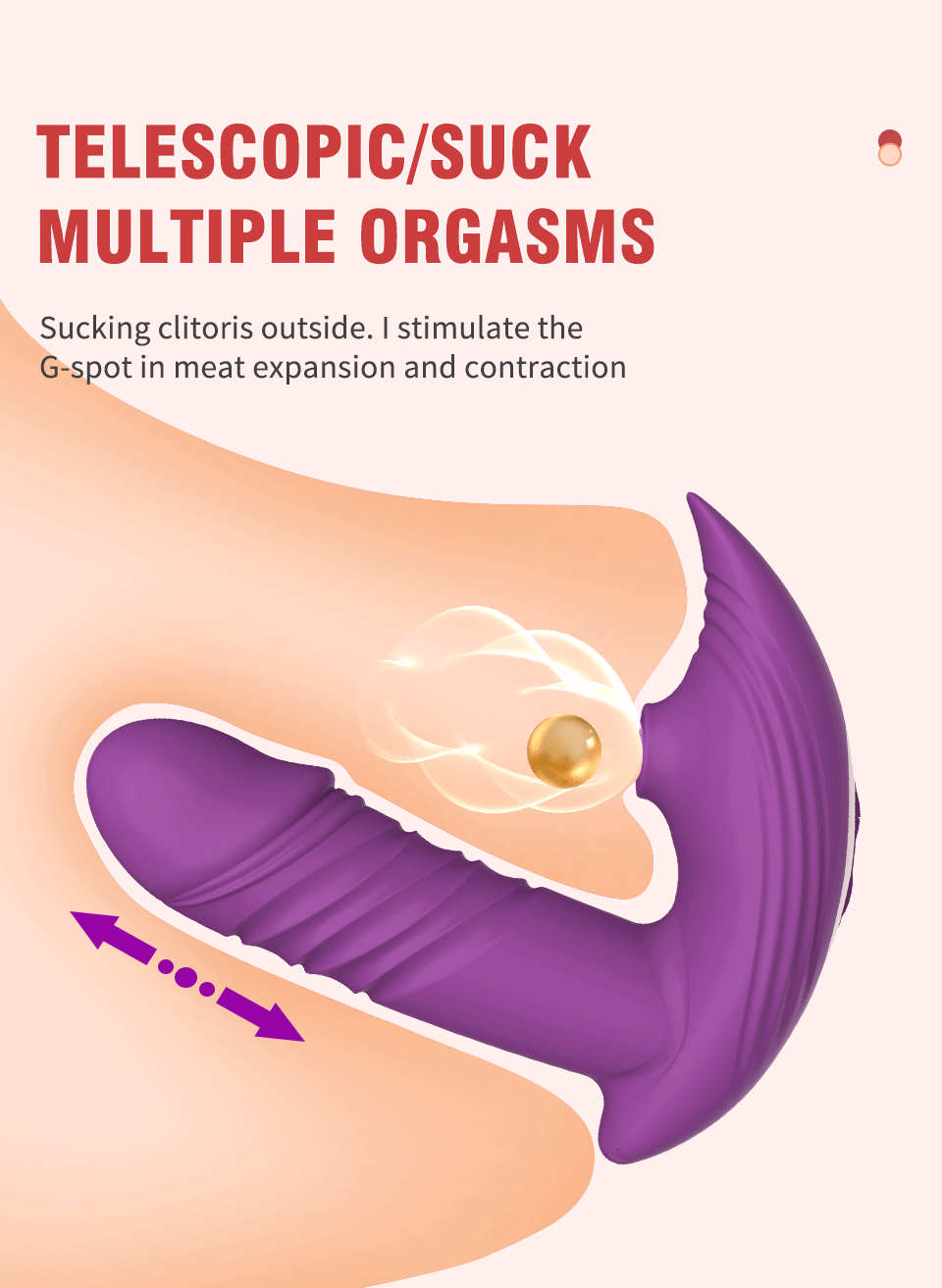 Sucking Vibrators for women Wireless Remote Control Telescopic Vibrating Clit Sucker Sex Toys for Women Female Masturbation - Ảnh 6