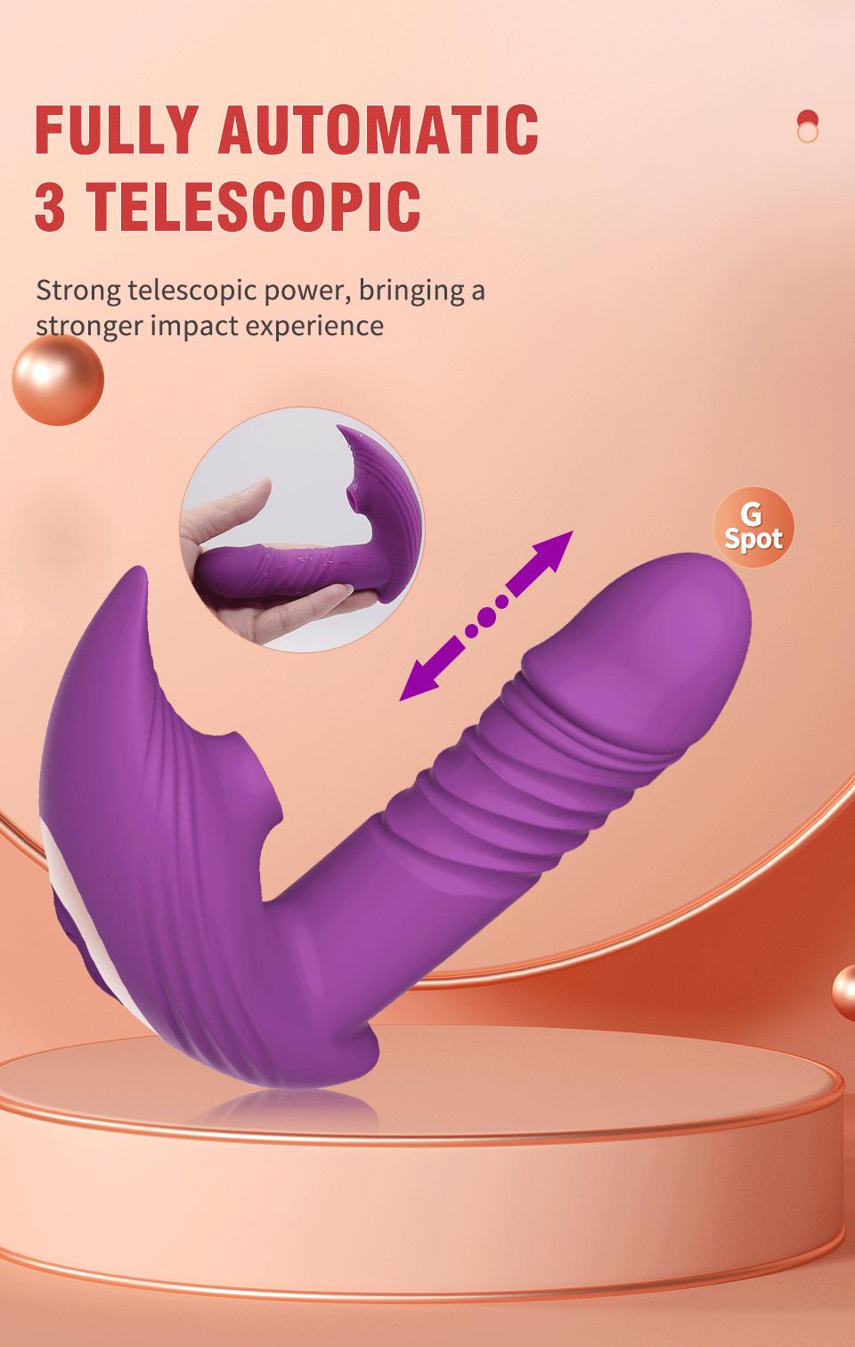 Sucking Vibrators for women Wireless Remote Control Telescopic Vibrating Clit Sucker Sex Toys for Women Female Masturbation - Ảnh 5