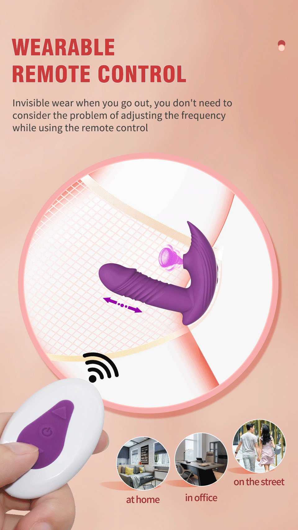 Sucking Vibrators for women Wireless Remote Control Telescopic Vibrating Clit Sucker Sex Toys for Women Female Masturbation - Ảnh 8