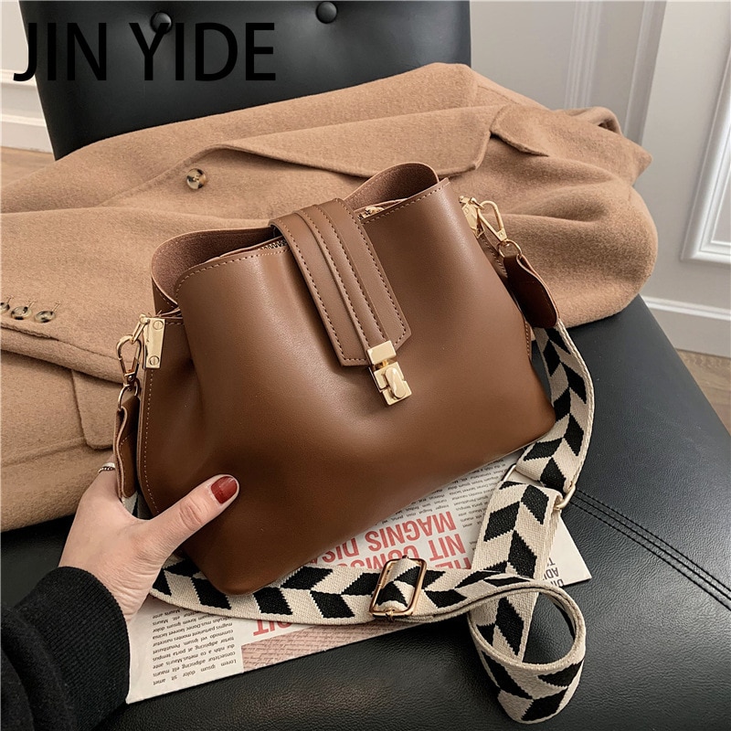 Tấn Yide Vintage Đơn Giản Nhỏ Da PU Túi Đeo Chéo Cho Nữ 2023 Nhà Thiết Kế Thời Trang Nữ Màu Đen Sang Trọng Túi Xách Đeo Vai