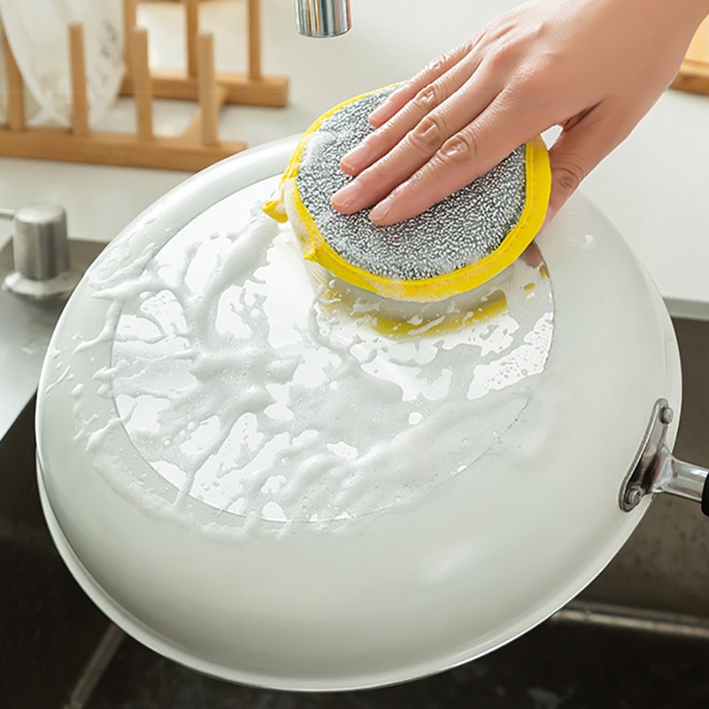 Thicken 2.5CM Double Sides Cleaning Sponge Pan Pot Dish Clean Sponge Household Cleaning Kitchen Tools Dishwashing Brushes