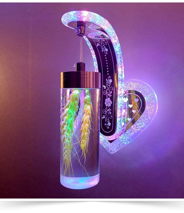Tự Làm Đèn LED Treo Tường Đèn Nhỏ Hiện Đại Đèn Trang Trí Phòng Khách Phòng Ngủ Phong Cách Bắc Âu 20 Màu Với Hoa Khô - Ảnh 9