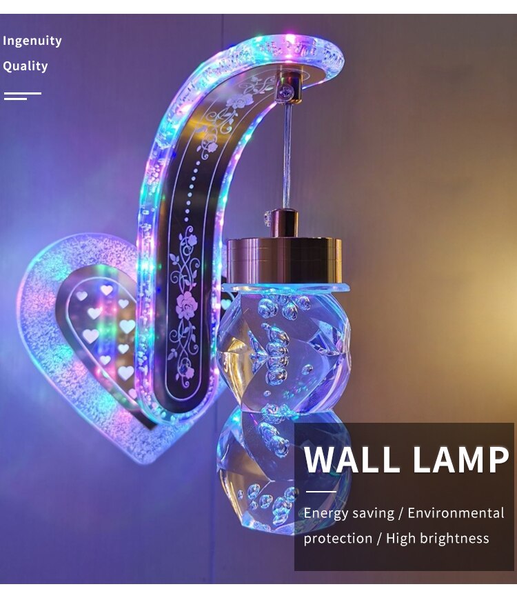 Tự Làm Đèn LED Treo Tường Đèn Nhỏ Hiện Đại Đèn Trang Trí Phòng Khách Phòng Ngủ Phong Cách Bắc Âu 20 Màu Với Hoa Khô - Ảnh 1