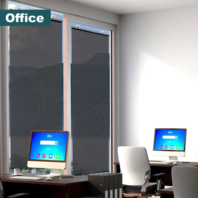 Universal Roller Blinds Suction Cup Sunshade Blackout Curtain Car Bedroom Kitchen Office Windows Sun-shading Nail-free Sun Blind