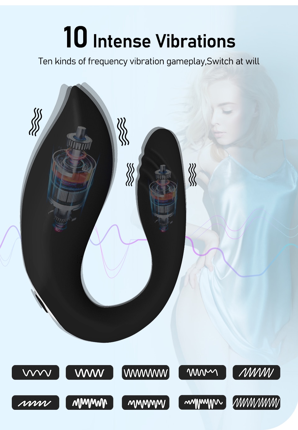 Điều Khiển Từ Xa Không Dây Máy Rung Âm Vật Nữ Kích Thích Dương Vật Giả Đeo Đồ Chơi Tình Dục Cho Nữ Cặp Đôi Trưởng Thành 18-MaSha - Ảnh 2